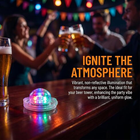 Operitacx Beer Keg Drink Tower Ice Rod متوهجة RGB ضوء غطاء المصباح، غطاء مصباح قضيب الثلج الملون لموزع المشروبات برج البيرة، غطاء ضوء ديكور للبار in Kuwait