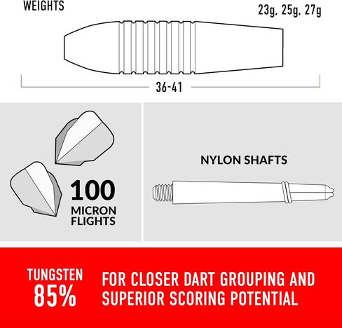Harrows Fire Bomber Tungsten Steel Tip Darts Set I 23g 25g 27g Available I Huge 20pcs Bundle with Spare Fire Flights- 23g in Saudi Arabia