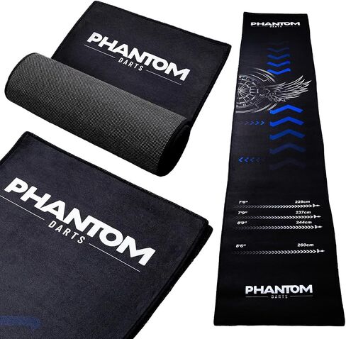 Darts Mat with Oche – Professional Dartboard Mat for Floor Protection, Non-Slip Rubber Backing, Portable Darts Distance Mat with Throwing Lines for Home or Pub in Kuwait