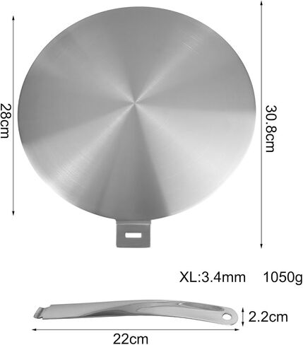 for Stainless Steel Heat Diffuser Plate Ceramic Stove, Efficient Heat Conduction Even Cooking, Induction Cooktop Adapter, 13/20/24/28cm in Kuwait