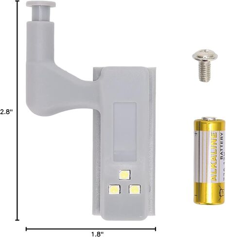 10pcs FTVOGUE Modern ABS Hinge LED Light,Pack Hinge LED Sensor Light 3 LED Lamp Beads,Cool White for Kitchen Home Cabinets, Cupboards & Wardrobes in Kuwait