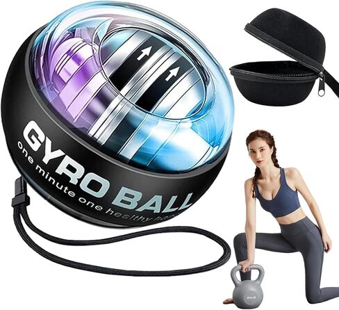 2026 New Curaball Torque Ball, Curaball Hand Exerciser, Gyro Ball with LED Lights and Portable Case, Hand Gripper Strengthener, Grip Strength Trainer for Strengthen Arms,Bones and Muscles in Kuwait
