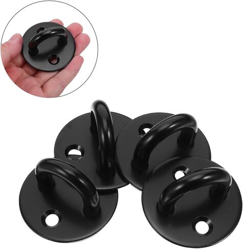 Heavy Duty Stainless Steel Ceiling Hooks M8 with 4 Hooks and 8 Plastic Expansion Screws 6x30mm for Gym Resistance Band Anchors and Wall Mount Strap Hanging in Kuwait