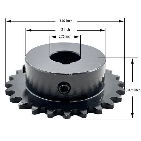 #35 Roller Chain Sprocket Type B 3/4 inch Bore 24 Tooth, Hardened Antirust 1045 Steel Drive Sprockets 35B24-3/4 in Saudi Arabia