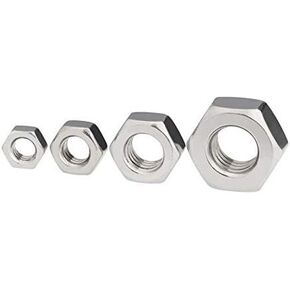 Hexagonal nut， Hardware Nuts，Hex Nuts20PCS M10 White Zinc Hex Nut Reverse Thread Nuts Rotate Left A2 Stainless Steel in Saudi Arabia