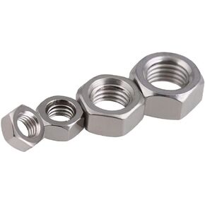 Hexagonal nut， Hardware Nuts，Hex Nuts，30pcs M4 Metric Left Hand Thread Hex Nut 201 Stainless Steel Reverse Hexagon Nuts Tooth in Saudi Arabia