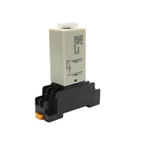1PCS Delay Timer H3Y-2 DC12V DC24V DC36V with Base Socket Power-on Delay Rotary Knob DPDT 0-60Min Timer Time Relay(Voltage DC 12V,0-10 Minute) in Saudi Arabia