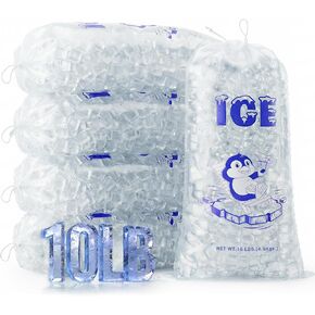 Ice Bags, 10 lb 50 Pack Plastic Ice Bags, Portable Ice Bag with Drawstring for Ice Storage and Freezer Keeper in Saudi Arabia