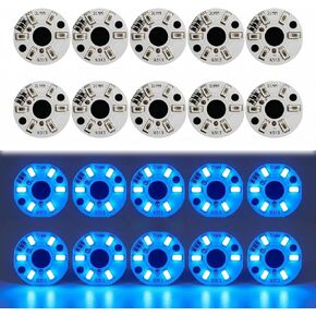 10-Pack 31mm Round LED Light Board 5V DC 3W - SMD LED Disc Module for Car Interior Dome Light, Map Light Replacement, Moon Lamp, DIY Craft Projects (White,10Pcs) in Kuwait