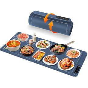 OcePor Warming Mat for Food,(XXL 36"x16") Electric Warming Tray,Extra Large Food Warmer Mat,Warming Pads for Food,Portable Heating Mat for Buffet,Parties,Buffets Party (Gray + Heat Insulation Pad) in Saudi Arabia