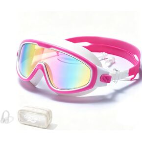Swim Goggles for Kids 6-12, Wide View Anti-Fog UV Protection No Leaking,Boys Girls Youth Swimming Goggles in Kuwait