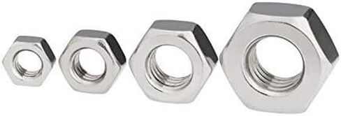 Hexagonal nut， Hardware Nuts，Hex Nuts20PCS M10 White Zinc Hex Nut Reverse Thread Nuts Rotate Left A2 Stainless Steel in Saudi Arabia