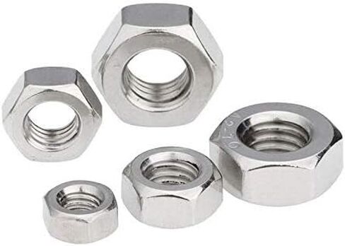 Hexagonal nut， Hardware Nuts，Hex Nuts20PCS M10 White Zinc Hex Nut Reverse Thread Nuts Rotate Left A2 Stainless Steel in Saudi Arabia