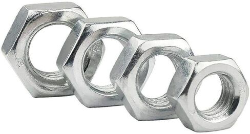 Hexagonal nut， Hardware Nuts，Hex Nuts，50PCS Left Hand Thread Hex Nut Metric M2 - M24 Zinc Plated Carbon Steel Reverse Hexagon Nuts Tooth(M10) in Saudi Arabia