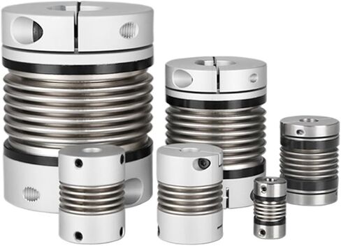 D40 L55 Aluminum Alloy Metal Bellows Coupling Stainless Steel Elastic Coupling(8x20) in Kuwait