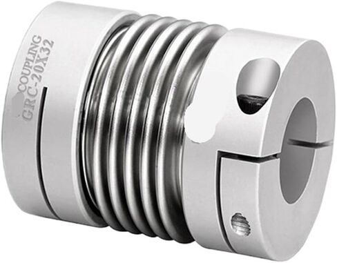 Flexible Coupling 5mm Shaft Diameter High Torque Metal Bellows Spring Aluminum Alloy Couplin(Hole Size 12x14mm) in Kuwait