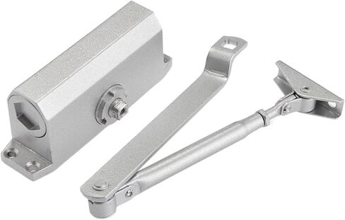 Door Closer, 25-35KG Aluminium Adjustable Closing/Latching Speed Automatic Door Closers Security System Opener in Kuwait