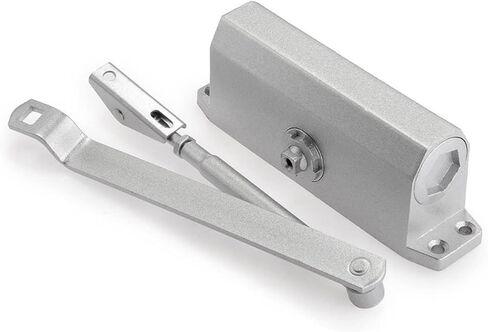 Door Closer, 25-35KG Aluminium Adjustable Closing/Latching Speed Automatic Door Closers Security System Opener in Kuwait