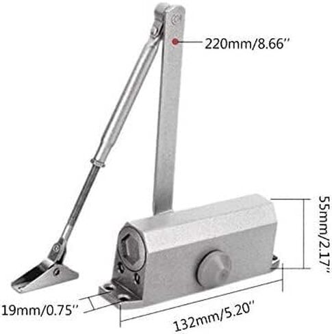 Door Closer, Round Type Adjustable Automatic Spring Hydraulic Closing Latching Door Closers in Saudi Arabia