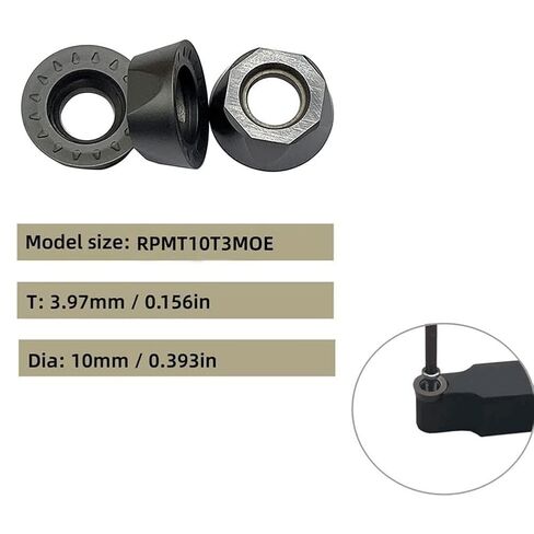 SRDPN 2020K10 CNC حامل أدوات الخراطة الخارجية 3/4 بوصة مع 10x RPMT10T3MOE إدراجات كربيد، أدوات مخرطة من سبائك الصلب لنصف التشطيب والتشطيب in Kuwait