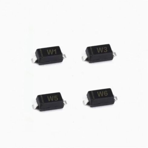BZT52C3V3 BZT52C3V9 BZT52C4V3 W3/W5/W6 SOD123 1206 SMD زينر ديود 3.3 فولت 50 قطعة (BZT52C4V3) in Kuwait