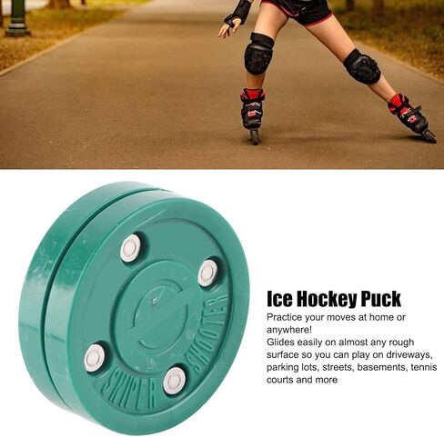 Dryland Roller Hockey Puck Durable Practice Tool for Daily Training on Smooth Outdoor Courts, Street or Recreational Hockey, Plastic Stainless Steel Material in Saudi Arabia