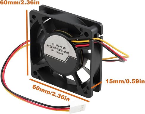 SING F LTD 3Pin مروحة تبريد FBA06T24H 24V 0.11A 60x60x15mm لآلات التحكم العددي in Kuwait