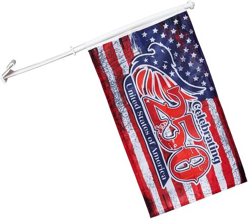 USA Eagles 250th Anniversary 1776–2026 Car Flag, American Eagle 250 Freedom Car Window Flag for Independence Day Decor, US Independence Day Flag for Car and Bikes, US Celebrates 250 Car Flag - MAIN LOGO Edition in Kuwait