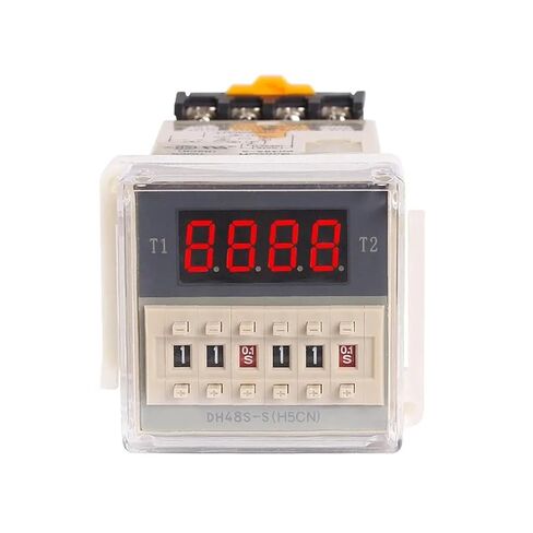 1PCS Digital Time Relay Dh48s-s Cycle Controller Dh48s-2z Dh48s-1z AC220 DC24 V with Base(DC24V,DH48S-2ZH) in Saudi Arabia