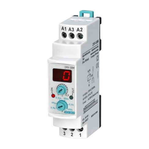 DRV-08M Digital Multifunction Off Delay Time Relay（0,1sec. - 100 Hours.）(110VAC 24VAC-DC) in Saudi Arabia