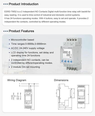 Digital Multi-Function Time Relay ESRD-TMS2 in Saudi Arabia