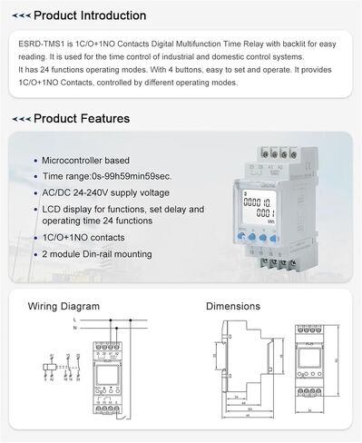 Digital Multi-Function Time Relay ESRD-TMS1 in Saudi Arabia