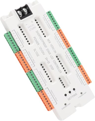 JTLB Motion Sensor LED Stair Light Controller, Intelligent Automatic Cascaded Staircase Ladder Step Light Controller with Adjustable Speed and Timing, for Home Stairway Lighting in Saudi Arabia