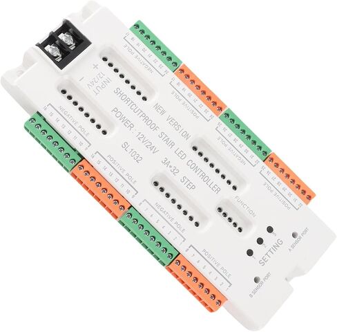 JTLB Motion Sensor LED Stair Light Controller, Intelligent Automatic Cascaded Staircase Ladder Step Light Controller with Adjustable Speed and Timing, for Home Stairway Lighting in Saudi Arabia