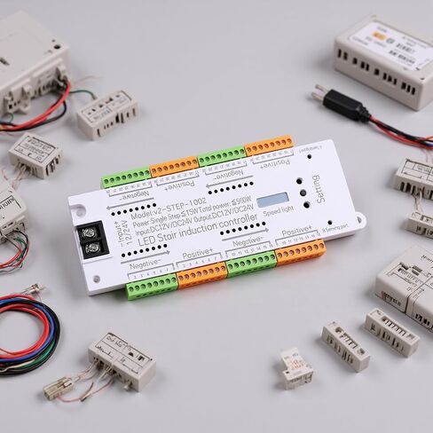 Ciciglow مستشعر حركة LED وحدة تحكم في ضوء الدرج للمنزل والمتجر مع 32 قناة وظيفة تلقائية تصميم متين مثبطات اللهب in Saudi Arabia