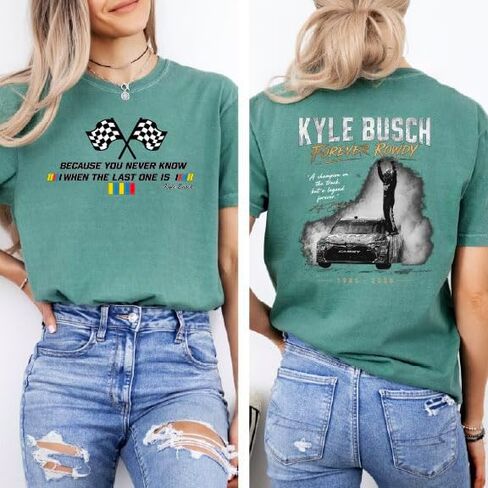 Kyle Busch Forever Rowdy Tribute Shirt Comfort Colors, Racing Legend Graphic Tee, Vintage Motorsports Fan T-Shirt, Race Day Apparel, Gift for Racing Enthusiasts Multicolor in Kuwait