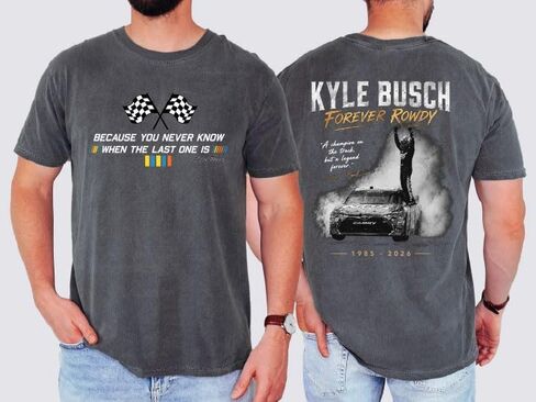 Kyle Busch Forever Rowdy Tribute Shirt Comfort Colors, Racing Legend Graphic Tee, Vintage Motorsports Fan T-Shirt, Race Day Apparel, Gift for Racing Enthusiasts Multicolor in Kuwait