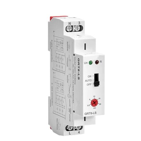 GRT8-LS/LM Din Rail Staircase Switch Lighting Timer Switch 230VAC 16A 0.5-20mins Delay Off Relay Light Switch(GRT8-LM AC230V) in Saudi Arabia