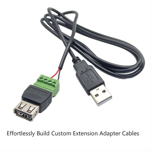 4 عبوات USB 2.0 Type-A ذكر/أنثى إلى موصل طرفي برغي 4 دبابيس، محول توصيل محمول in Kuwait