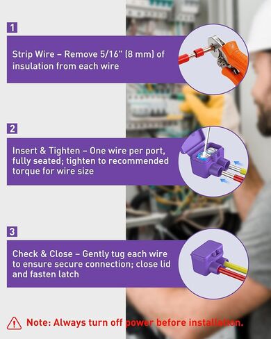 2-Port Aluminum-to-Copper Wire Connectors, 7 Pack Screw Terminal Electrical Wire Connectors, Pre-Filled with Oxide Inhibitor for Solid & Stranded Wires, Residential & Industrial Wiring in Kuwait