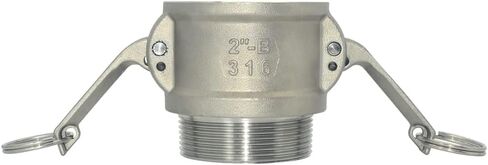 Male Pipe Thread B-Type Trash Pump Fitting, Female Cam Lock, B-Type Hose Fitting, 316 Stainless Steel (1-1/4") in Kuwait