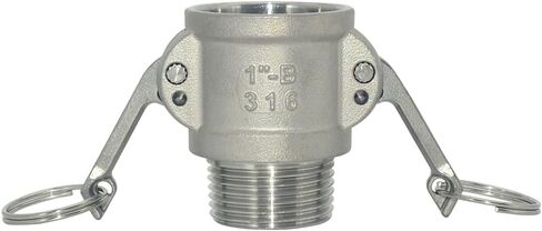 Male Pipe Thread B-Type Trash Pump Fitting, Female Cam Lock, B-Type Hose Fitting, 316 Stainless Steel (1-1/4") in Kuwait