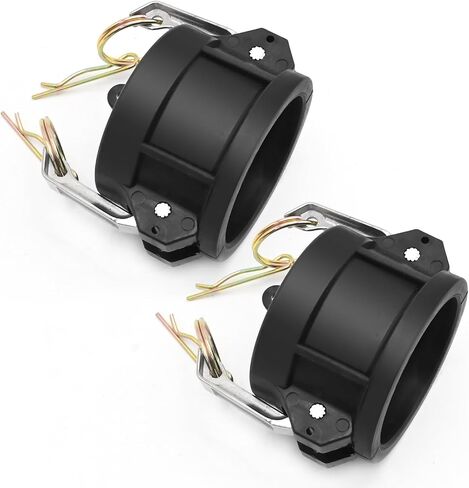 Anxingo 2 Pcs 2" Camlock Fittings, Cam & Groove Hose Fittings | Polypropylene Fittings with Dust Cap, Standard Camlock Fitting with Gasket Inside in Kuwait
