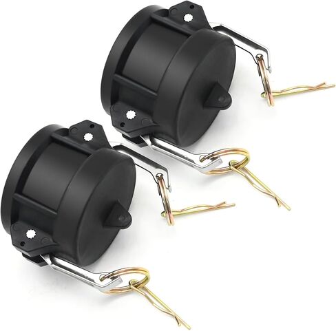 Anxingo 2 Pcs 2" Camlock Fittings, Cam & Groove Hose Fittings | Polypropylene Fittings with Dust Cap, Standard Camlock Fitting with Gasket Inside in Kuwait