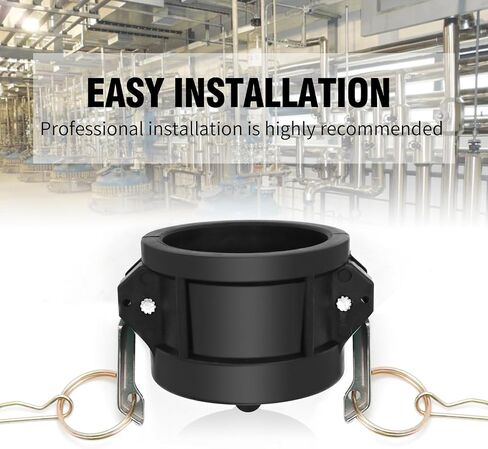Anxingo 2 Pcs 2" Camlock Fittings, Cam & Groove Hose Fittings | Polypropylene Fittings with Dust Cap, Standard Camlock Fitting with Gasket Inside in Kuwait