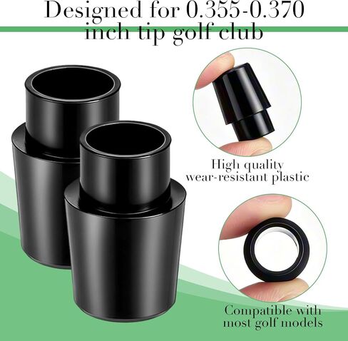 20 Pack Black Golf Ferrules for Irons. 355.370 Inch with 302 AB Glue - Black Golf Shaft Ferrule Replacement Kit with Strong Adhesive, Golfs Club Repair Accessories in Kuwait