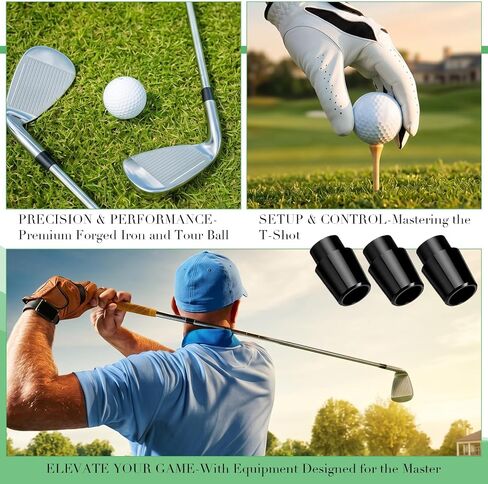 20 Pack Black Golf Ferrules for Irons. 355.370 Inch with 302 AB Glue - Black Golf Shaft Ferrule Replacement Kit with Strong Adhesive, Golfs Club Repair Accessories in Kuwait