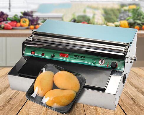 Commercial-Film-Wrapper-Hand-Wrapping-Machine,350W-Plastic-Wrap-Cutting-Machine,High-Temp-Cutting-Higher-Efficiency,for-Packing-Food-Fruit in Kuwait