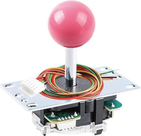 عصا التحكم SANWA JLF-TP-8YT باللون الأحمر الأصلي - من أجل لعبة Arcade Jamma 4 و8 طرق قابلة للتعديل، متوافقة مع عصا التحكم Catz Mad SF4 Tournament (أعلى الكرة الحمراء)، تستخدم في خزانة آلة ألعاب Arcade S@NWA in Saudi Arabia
