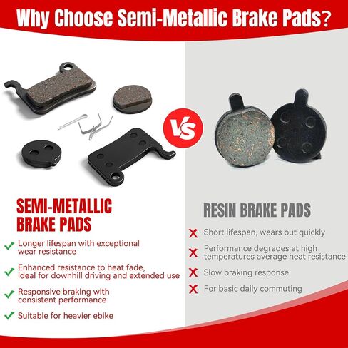 JERBOR Brake Pads for Segway for Ninebot ZT3 Pro, Front Rear Semi Metallic Brakes, Durable Wheel Brake, Accessories for Segway for Ninebot in Kuwait